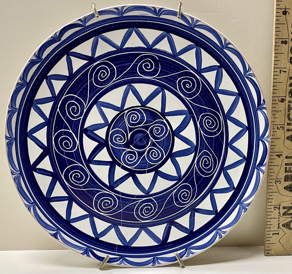 Block Cote D'Azur Blue Decorative Plate 9"