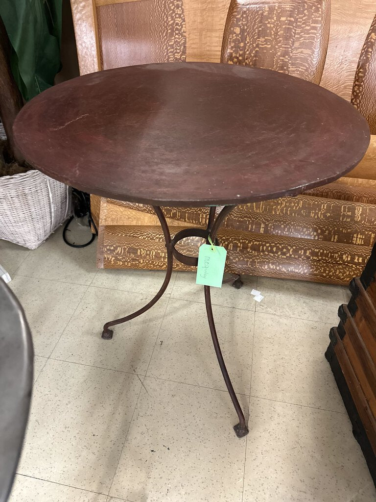 24" Brown Top Round French Bistro Table