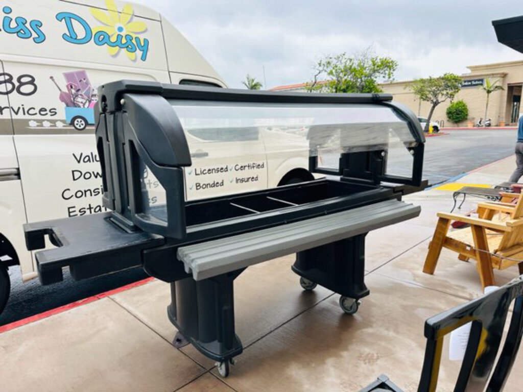 Portable Food and Salad Bar on Casters for Easy Buffet Service