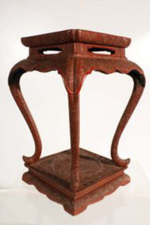 Cinnabar Table 12x12x18 by Miss Daisy's Consignment & Auction House