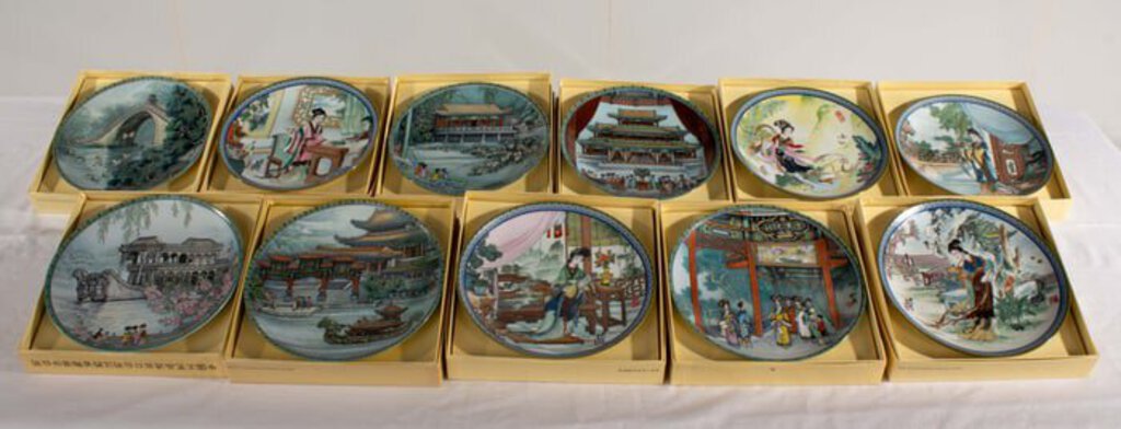 Imperial Jingdezhen Porcelain Peoples Republic of China Plates in Boxes (11 Pcs)