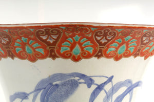 Large Imari Vase on Lacquered Stand