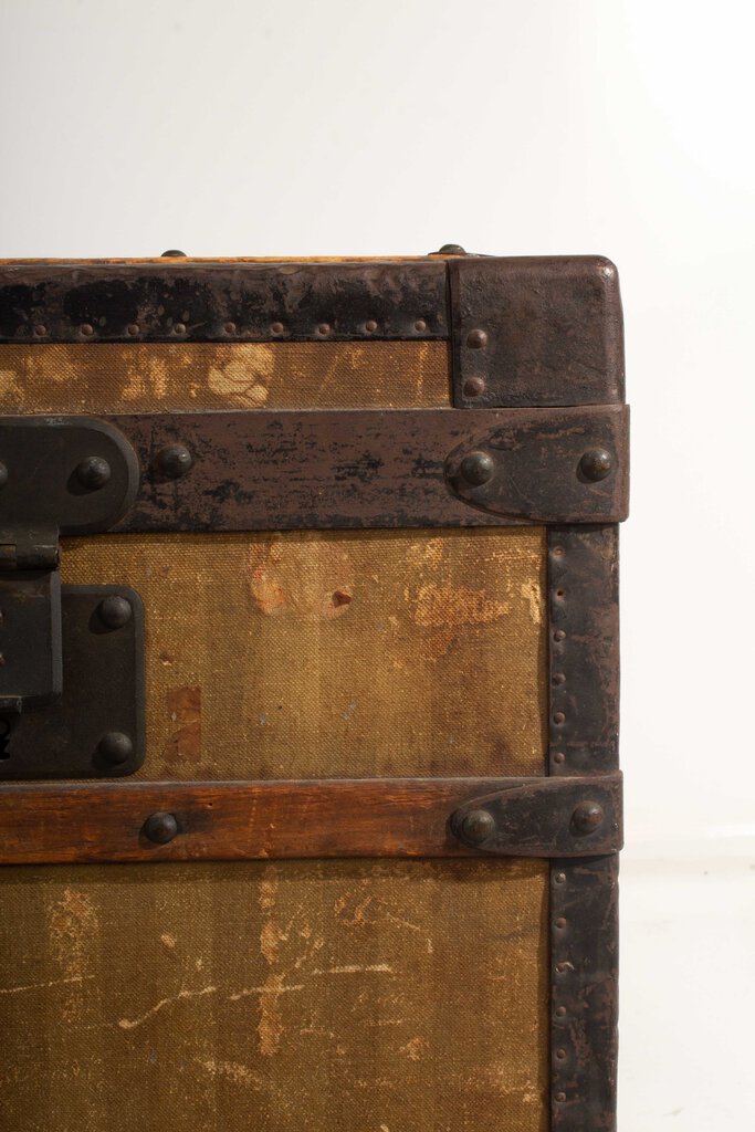 19th C. Louis Vuitton Steamer Trunk Edwin Booth w/ Provenance