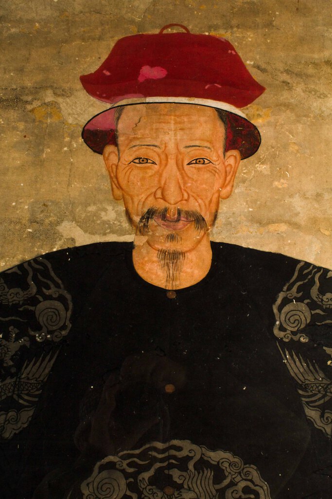 Framed Chinese Ancestor Portrait
