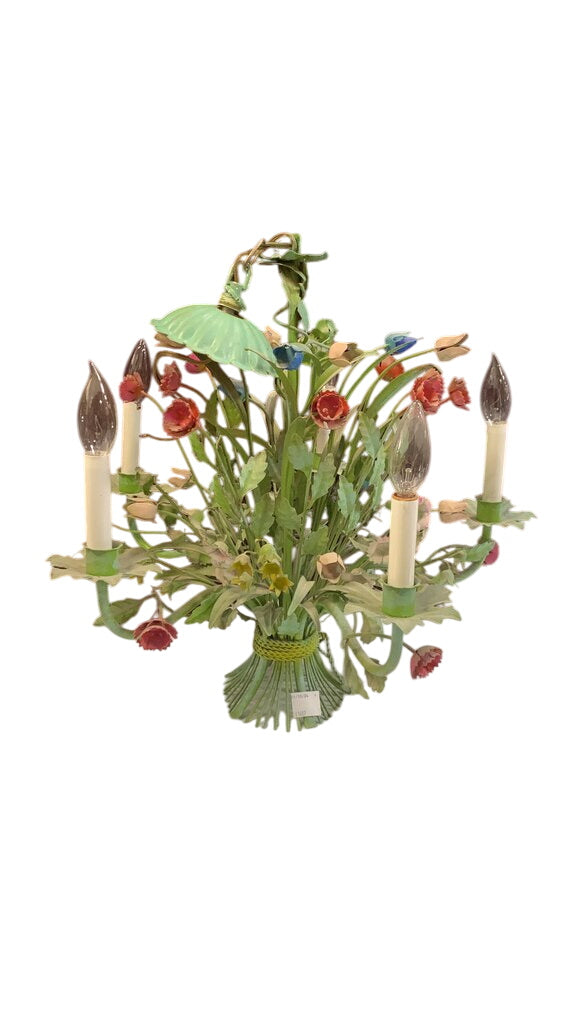 Tole Painted French Chandelier 24" x 20" by Miss Daisy's Consignment & Auction House