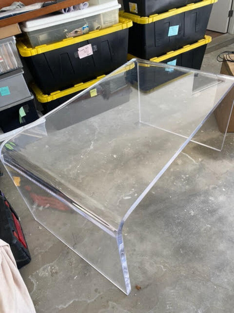 Lucite Waterfall Table / Desk 60x36x30