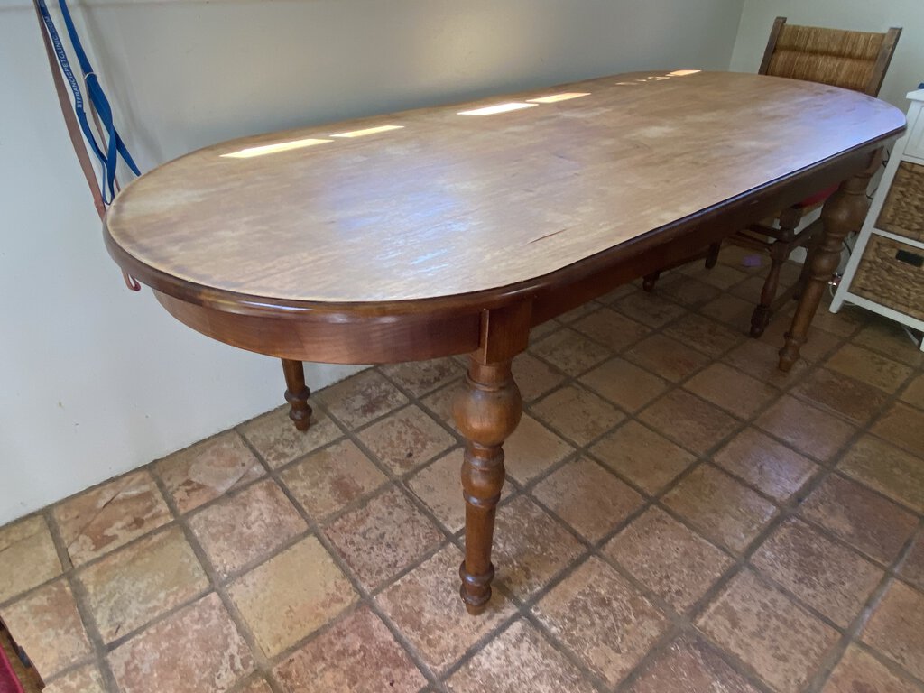 Rustic Wood Oval Table