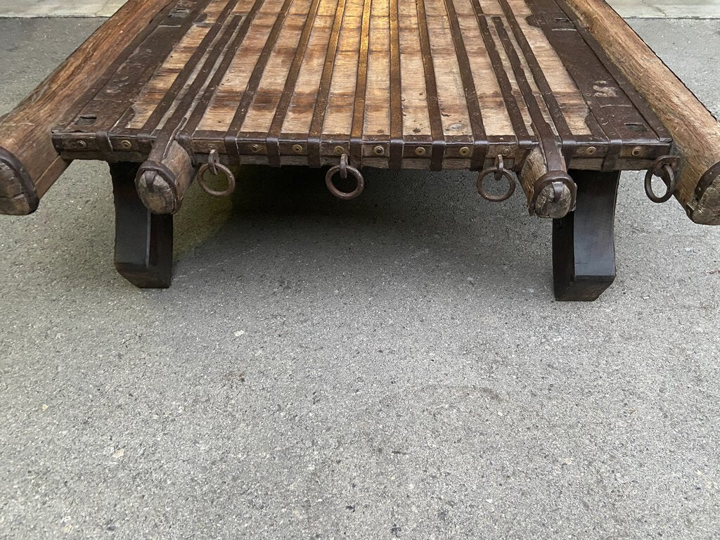 19th Century Teak Oxcart Coffee Table