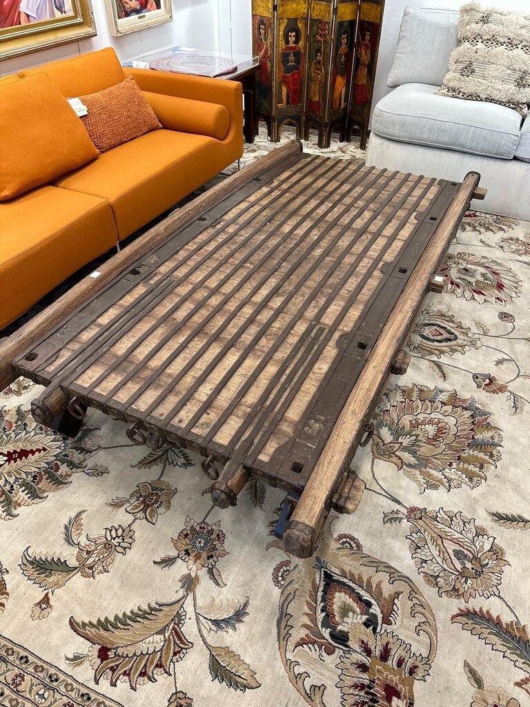 19th Century Teak Oxcart Coffee Table