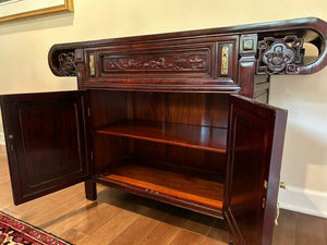 Chinese Carved Rosewood Altar Table 47x16x32