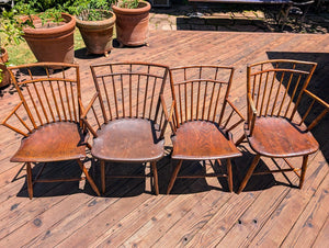 Early 19th Century Birdcage Back Windsor Armchairs (set of 4)