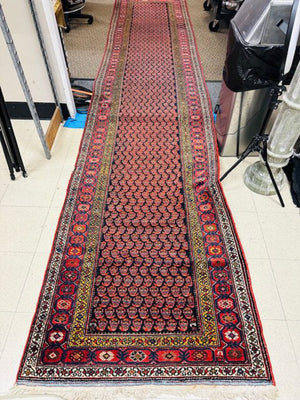 Persian Afshar Red/Burgundy Runner Rug - Wool 190x40