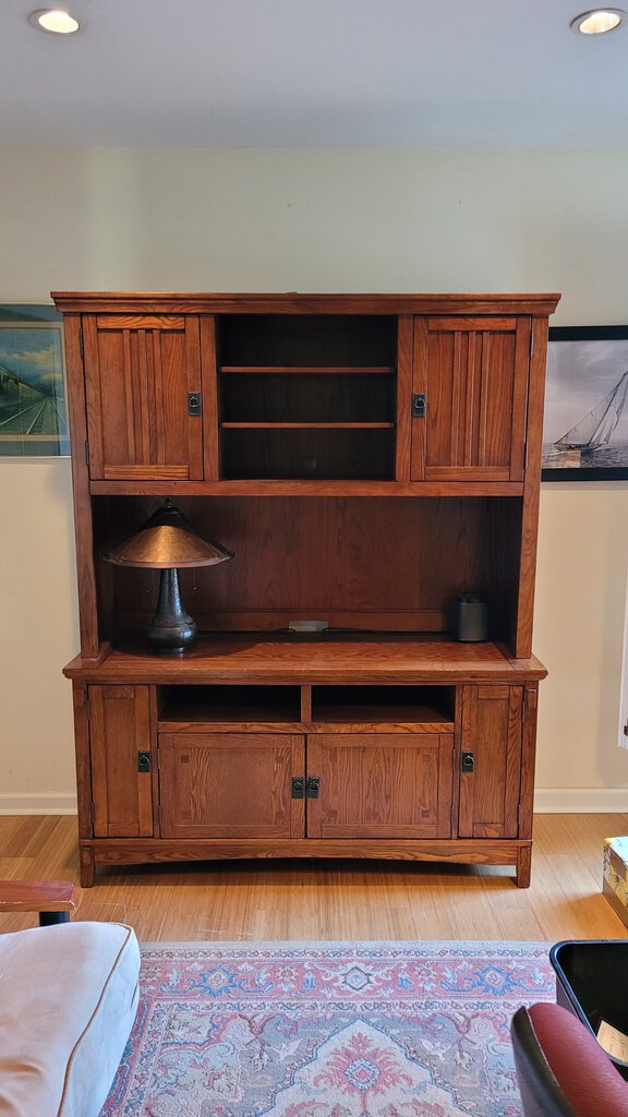 Mission Style Credenza / Hutch 60x20x70