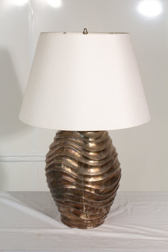 Robert Kuo Signed Metal Table Lamp