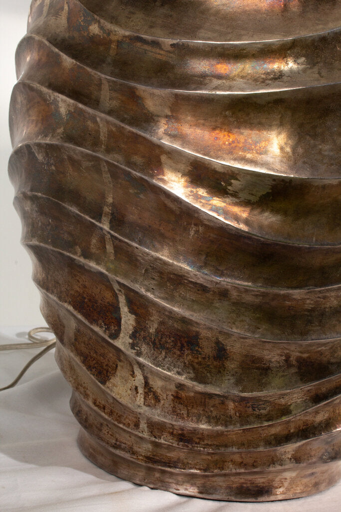 Robert Kuo Signed Metal Table Lamp