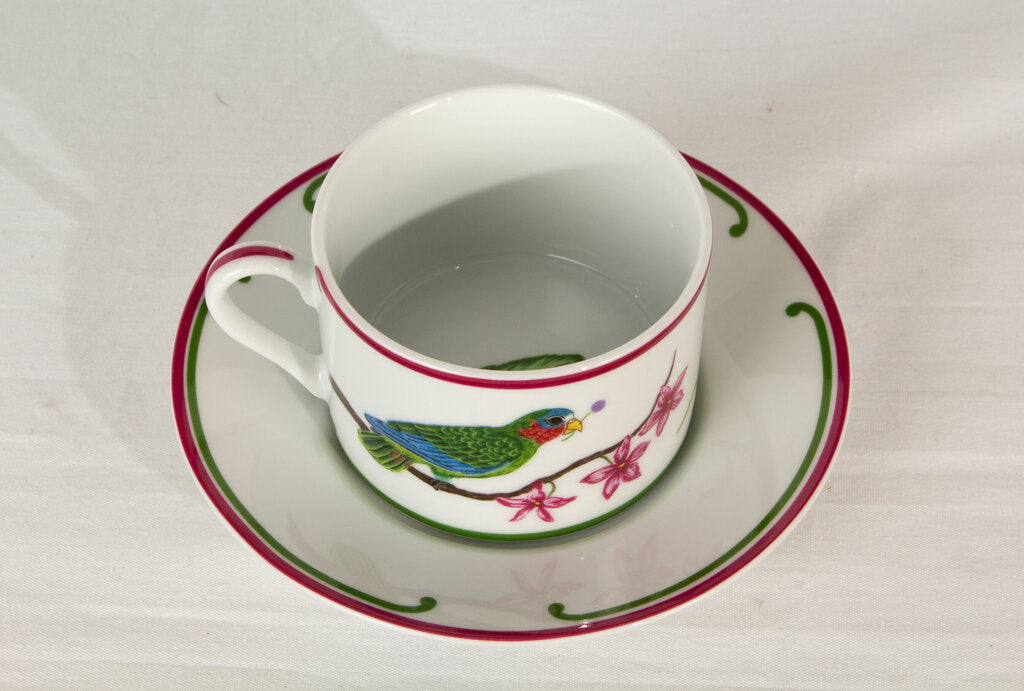 Lynn Chase 1989 "Parrots of Paradise" Dish Set - 45 Piece Set