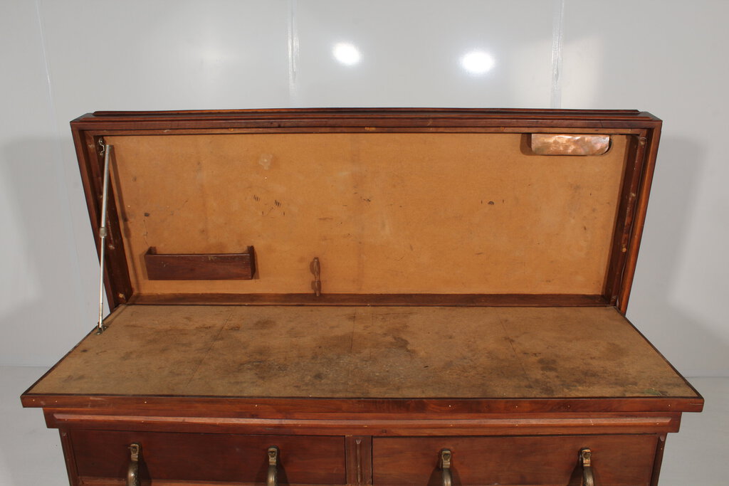 Unique Custom Lidded Chest of Drawers Gun Cleaning Cabinet w Pistol Drawer Pulls