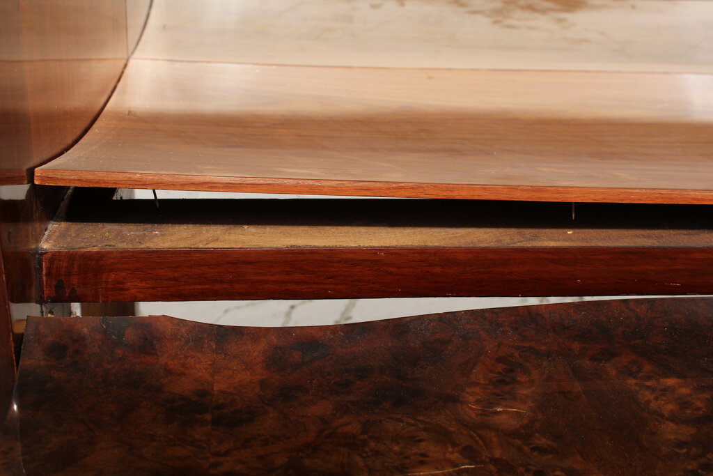 Modern Louis XV Marquetry Veneer Ormolu Accents Buffet