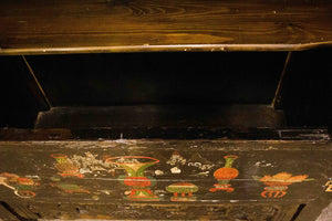 Antique Painted Chinese Elm Wedding Cabinet-Shanxi
