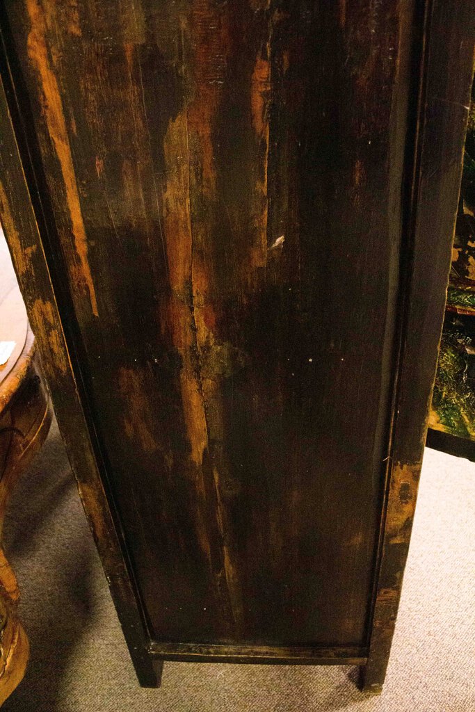 Antique Painted Chinese Elm Wedding Cabinet-Shanxi