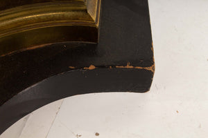 Antique Stone Top Side Table with Figural Brass Pedestal - Pair