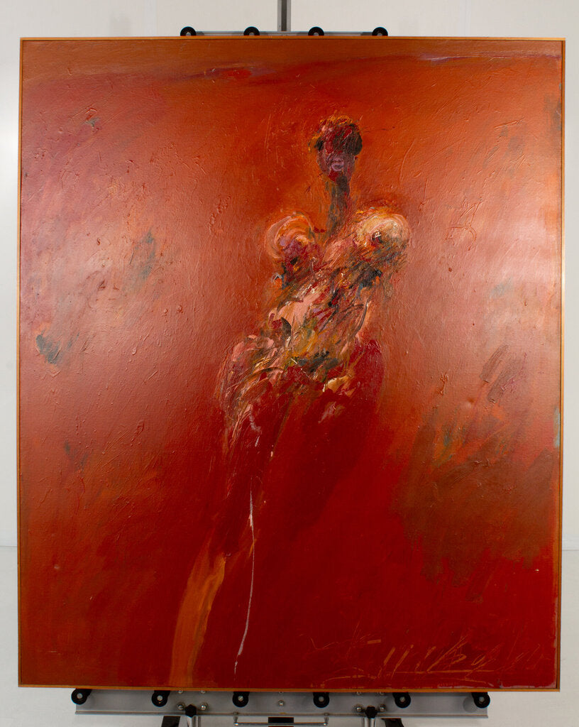 Charles Eckart - Abstract Female Form Painting - Signed