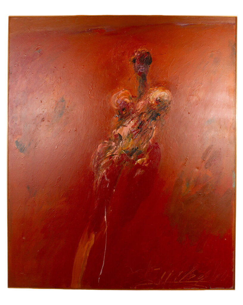 Charles Eckart - Abstract Female Form Painting - Signed by Miss Daisy's Consignment & Auction House