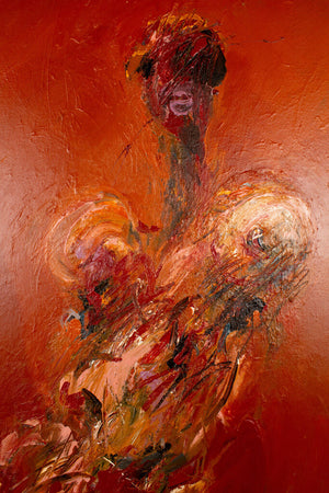 Charles Eckart - Abstract Female Form Painting - Signed