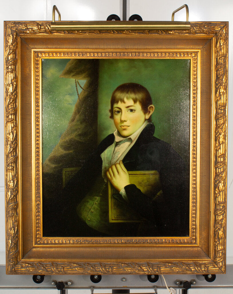 Portrait Painting - Signed Eagleson - Boy Holding Book