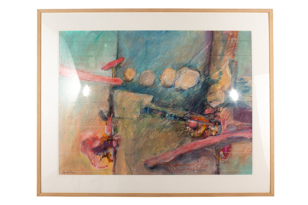 Harold Larson - Abstract Signed Painting by Miss Daisy's Consignment & Auction House
