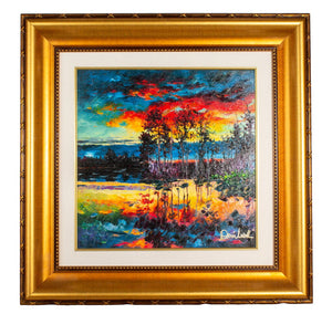 Daniel Wall - "Lake Afternoon" - Hand Embellished Giclee by Miss Daisy's Consignment & Auction House