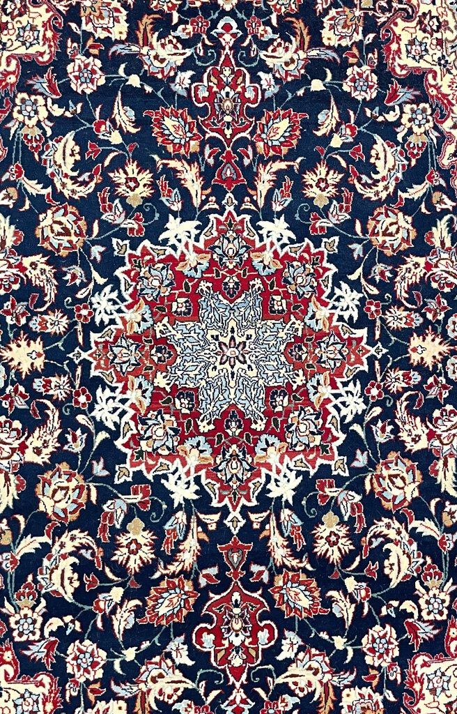 Persian Esfahan Rug - Wool on Silk Foundation