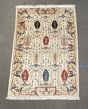 Pakistani Pesahwar "Chobi" Rug - Wool on Cotton Foundation