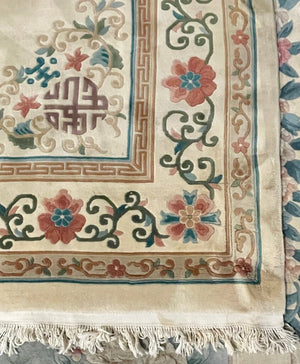Chinese "Super Washed" Tientsin Rug - Wool on Cotton Foundation