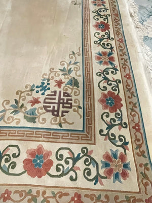 Chinese "Super Washed" Tientsin Rug - Wool on Cotton Foundation