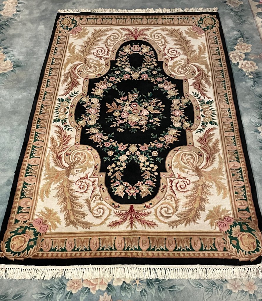 Chinese Tientsin Rug - Wool on Cotton Foundation.