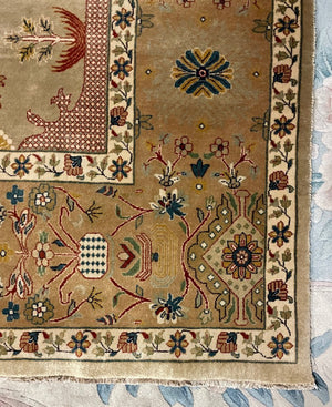 Chinese Tientsin Rug - Wool on Cotton Foundation.