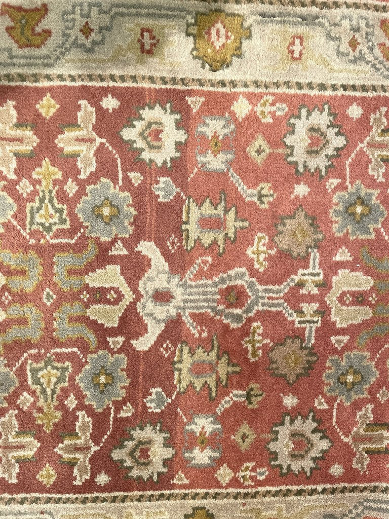 Afghan Red and Gold Runner with Cream and Brown Accents- Wool