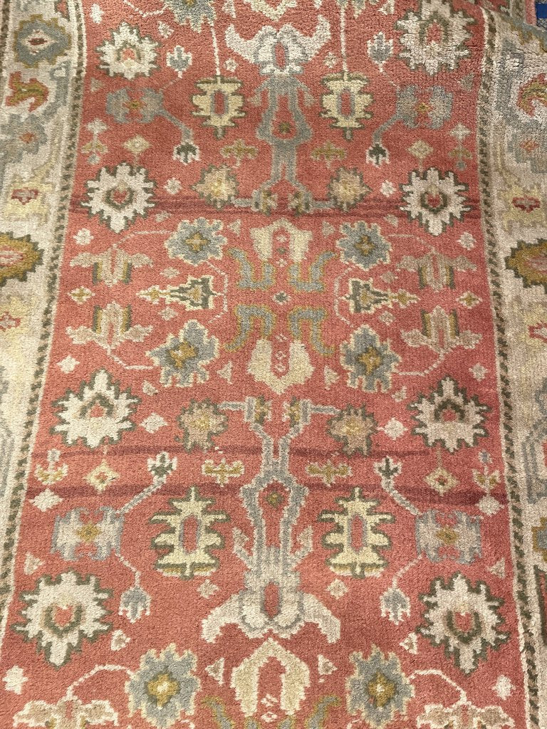 Afghan Red and Gold Runner with Cream and Brown Accents- Wool