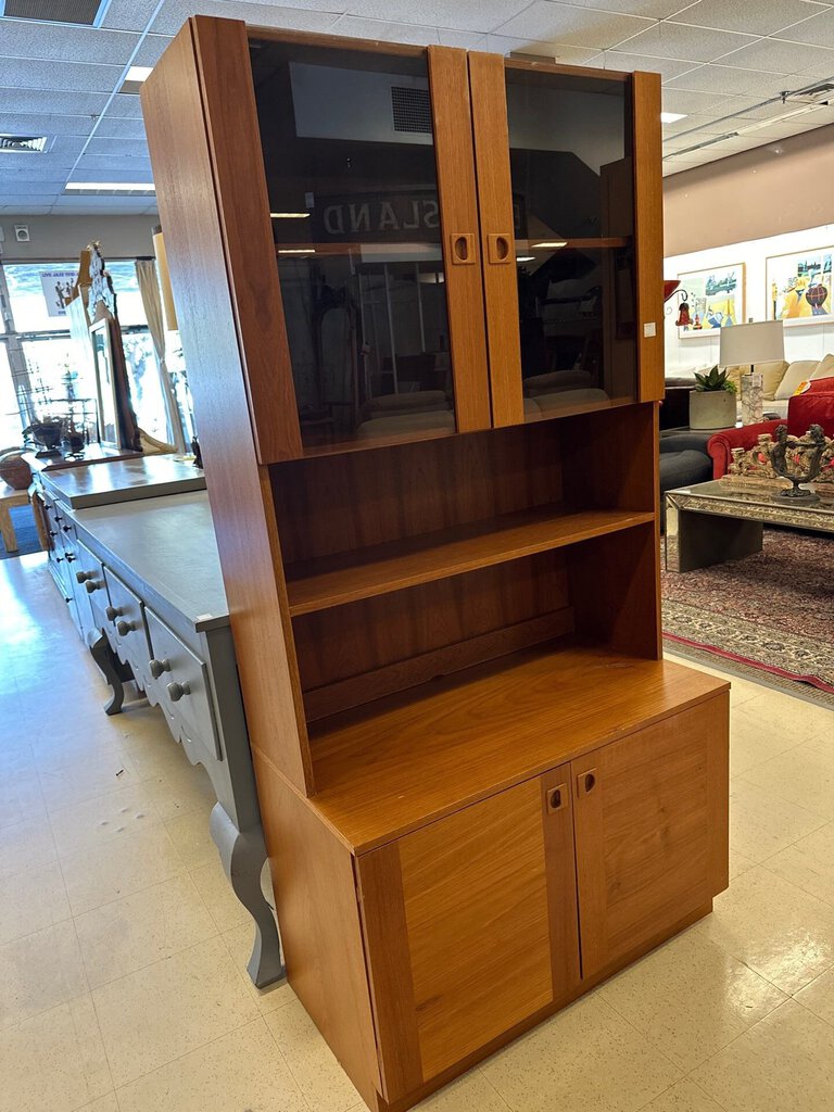 Danish Teak China Cabinet 35.5x19x71