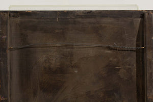 Wooden Japanese Plaque with Black and Gold Finish