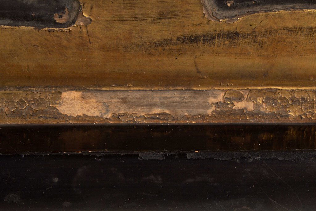 Wooden Japanese Plaque with Black and Gold Finish