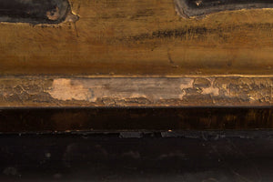 Wooden Japanese Plaque with Black and Gold Finish