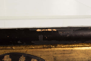 Wooden Japanese Plaque with Black and Gold Finish