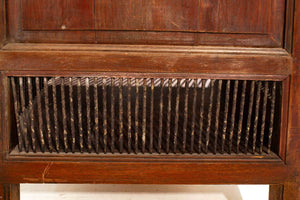 Antique Mahogany Tapered Flip Top Boat Wash Stand w/ Stone Basin