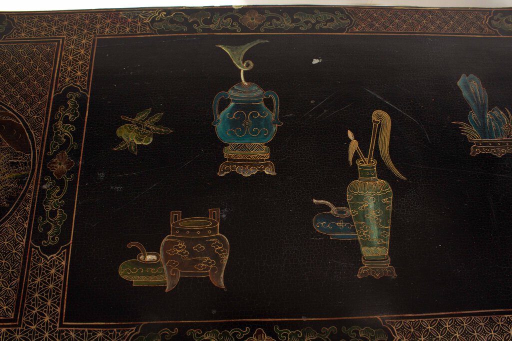 Chinese Red and Black Scholar Table