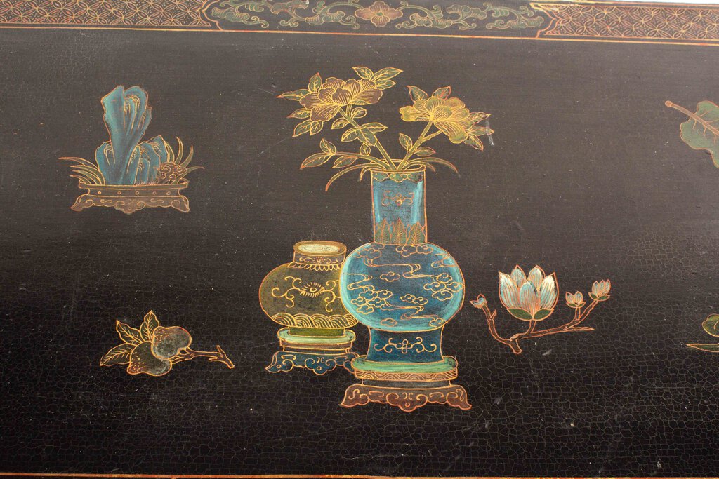 Chinese Red and Black Scholar Table