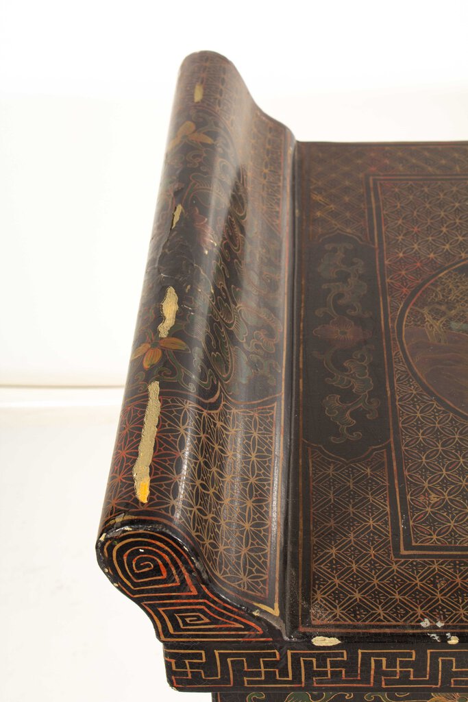 Chinese Red and Black Scholar Table