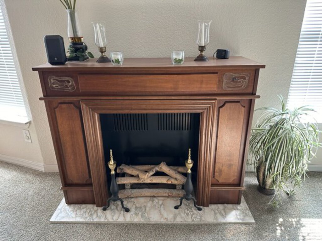 Olympic Fireplace With Radio/ Turn Table & 8 Track