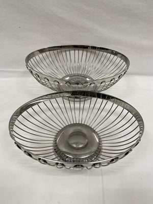 Pair of Stainless Steel Wire Baskets